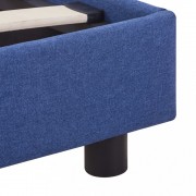 vidaXL Rám postele modrý textil 180 x 200 cm