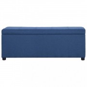 vidaXL Lavice s úložným prostorem 116 cm modrá polyester