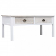vidaXL Konferenční stolek bílý a přírodní 100 x 50 x 45 cm dřevo