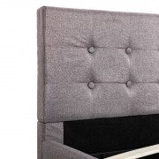 vidaXL Zvedací rám postele s úložným prostorem taupe textil 140x200 cm