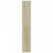 vidaXL Knihovna/dělící stěna bílá+dub sonoma 100x24x140 cm dřevotříska