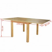 vidaXL Rozkládací stůl dub 170x85x75 cm