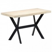 vidaXL Jídelní stůl bílý 120 x 60 x 75 cm masivní mangovníkové dřevo