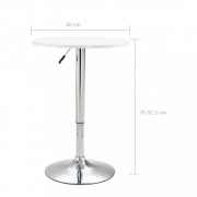 vidaXL Barový stůl bílý Ø 60 cm MDF