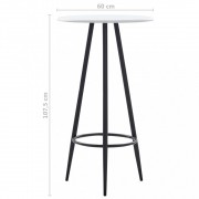 vidaXL Barový stůl bílý 60 x 107,5 cm MDF
