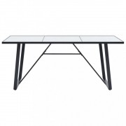 vidaXL Jídelní stůl bílý 180 x 90 x 75 cm tvrzené sklo