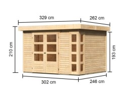 Dřevěný zahradní domek KERKO 5 Dekorhome