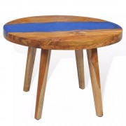vidaXL Konferenční stolek, teak a pryskyřice, 60x40 cm