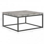 vidaXL Konferenční stolek 75 x 75 x 38 cm betonový vzhled
