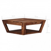 vidaXL Konferenční stolek 70 x 70 x 28 cm masivní sheesham