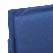 vidaXL Rám postele modrý textil 180 x 200 cm