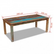 vidaXL Jídelní stůl z masivního recyklovaného dřeva 200x100x76 cm