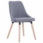 vidaXL Jídelní židle 4 ks světle šedé textil