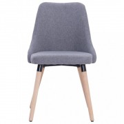 vidaXL Jídelní židle 4 ks světle šedé textil
