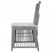 Jídelní židle 2 ks šedý ratan Dekorhome