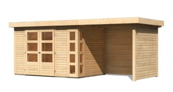 Dřevěný zahradní domek KERKO 4 s přístavkem 240 Dekorhome