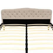 vidaXL Rám postele béžový textil 180 x 200 cm