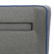 vidaXL Postel matrace z paměťové pěny LED světle šedá textil 90x200 cm