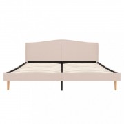 vidaXL Rám postele béžový textil 160 x 200 cm