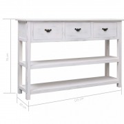 vidaXL Příborník bílý s patinou 115 x 30 x 76 cm dřevo