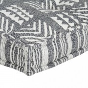 vidaXL Poduška na pohovku z palet šedá textil patchwork