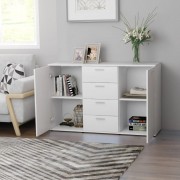 vidaXL Příborník bílý 120 x 35,5 x 75 cm dřevotříska
