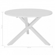 vidaXL Jídelní stůl bílý 120 x 75 cm MDF