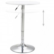 vidaXL Barový stůl bílý Ø 60 cm MDF