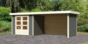 Dřevěný zahradní domek ASKOLA 3 s přístavkem 280 Dekorhome