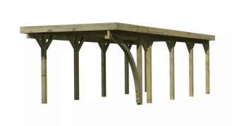 Dřevěný přístřešek / carport CLASSIC 3B Dekorhome