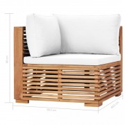 vidaXL 4dílná zahradní sedací souprava s poduškami masivní teak