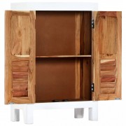 vidaXL Vyřezávaná komoda bílá 60 x 30 x 89 cm masivní mangovník
