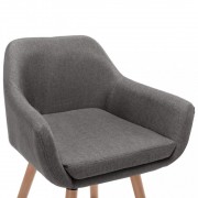 vidaXL Barová židle s područkami tmavě šedá textil