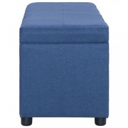 vidaXL Lavice s úložným prostorem 116 cm modrá polyester