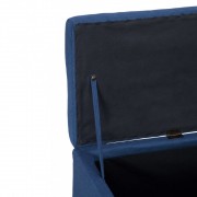 vidaXL Lavice s úložným prostorem 116 cm modrá polyester