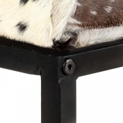 vidaXL Lavice 110 cm černá patchwork pravá kozí kůže
