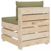 vidaXL 6dílná zahradní sedací souprava z palet + béžové podušky dřevo