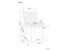 Jídelní křeslo COLIN B VELVET