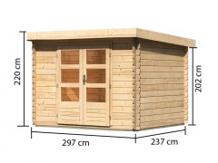 Dřevěný zahradní domek BASTRUP 4 Dekorhome