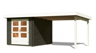 Dřevěný zahradní domek BASTRUP 4 s přístavkem Dekorhome