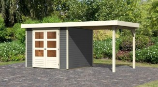 Dřevěný zahradní domek ASKOLA 3,5 s přístavkem 240 Dekorhome