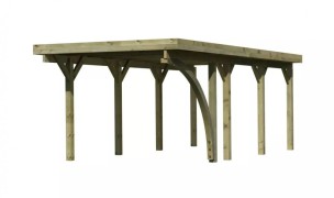 Dřevěný přístřešek / carport CLASSIC 2B Dekorhome