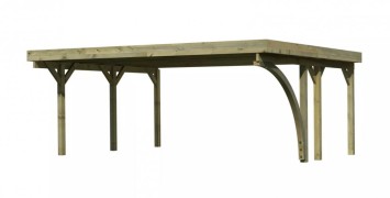 Dřevěný přístřešek / carport CLASSIC 1B Dekorhome