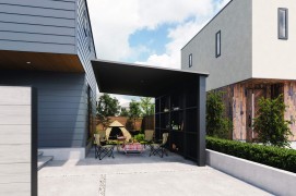 Celohliníkový přístřešek Sankyo PJF IIM 5 x 2,8 m s boční stěnou