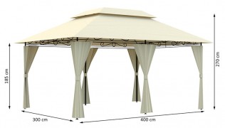 Zahradní altán 3x4m béžová