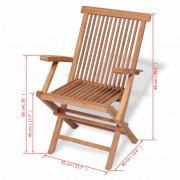 vidaXL Zahradní nábytek jídelní set 5 kusů teak