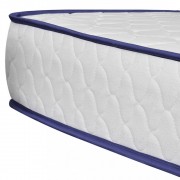 vidaXL Postel s matrací z paměťové pěny tmavě šedá jutovina 120x200 cm