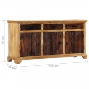 vidaXL Příborník 150 x 40 x 76 cm masivní mangovníkové dřevo