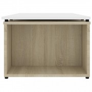 vidaXL Konferenční stolek bílý dub sonoma 150 x 50 x 35 cm dřevotříska