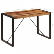 vidaXL Jídelní stůl 120 x 60 x 76 cm masivní sheeshamové dřevo